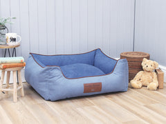 Holbury Orthopaedic Walled Dog Bed - Blue Yonder, Medium