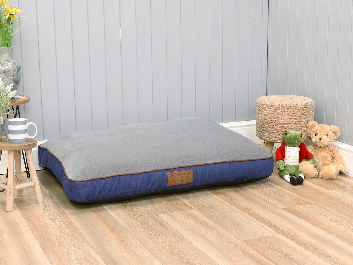 Savile Dog Mattress - Mariner's Blue, Large