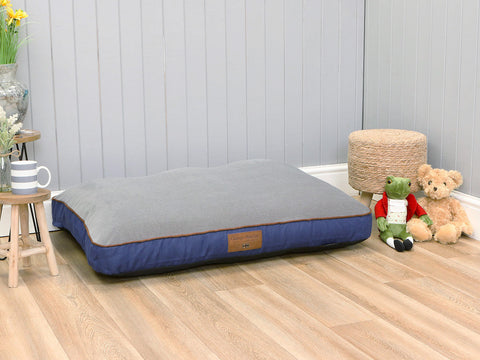 Savile Dog Mattress - Mariner's Blue, Large