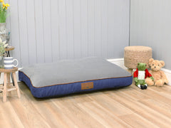 Savile Dog Mattress - Mariner's Blue, Large