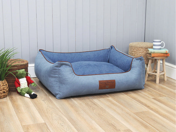Holbury Orthopaedic Walled Dog Bed - Blue Yonder, Large