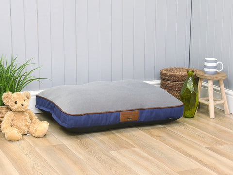 Savile Dog Mattress - Mariner's Blue, Medium