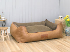 Minstead Orthopaedic Walled Dog Bed - Caramel, X-Large
