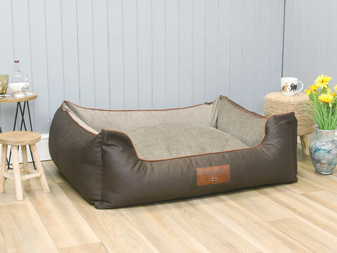 Monxton Orthopaedic Walled Dog Bed - Chestnut / Sable, X-Large