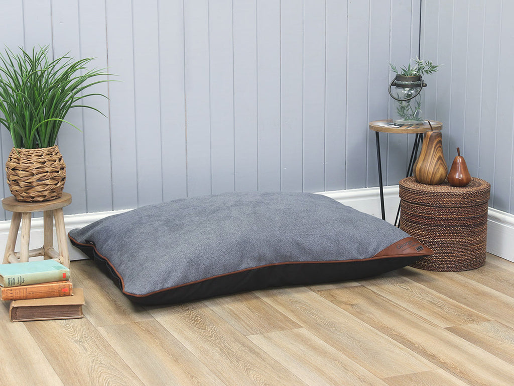 Ashurst Orthopaedic Pillow Dog Bed For Large Dogs | Flint Colour