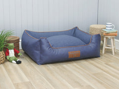 Hythe Orthopaedic Walled Dog Bed - Denim, Large