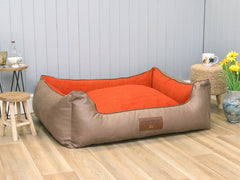 Selbourne Orthopaedic Walled Dog Bed - Ginger / Ember, X-Large