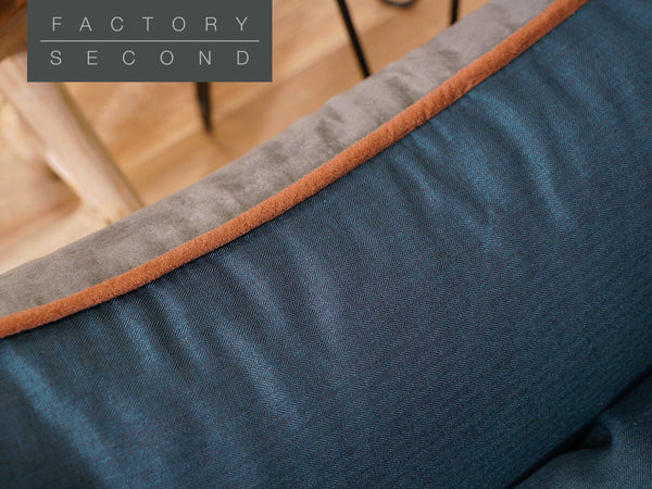 Beckley Orthopaedic Walled Dog Bed - Stone / Dark Teal, Medium (Factory Second)