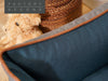 Beckley Orthopaedic Walled Dog Bed - Stone / Dark Teal, Small (Factory Second)