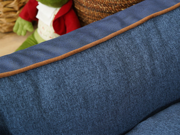 Hythe Orthopaedic Walled Dog Bed - Denim, Large