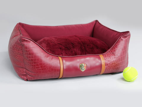 Holmsley Walled Dog Bed – Oxblood Red, Small