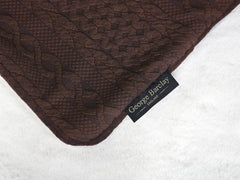 Aran Knit, Deluxe Pet Blanket - Chocolate