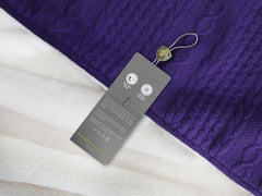 Aran Knit, Deluxe Pet Blanket - Plum