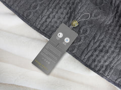 Aran Knit, Deluxe Pet Blanket - Charcoal