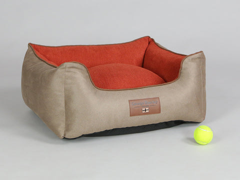 Selbourne Orthopaedic Walled Dog Bed - Ginger / Ember, Small