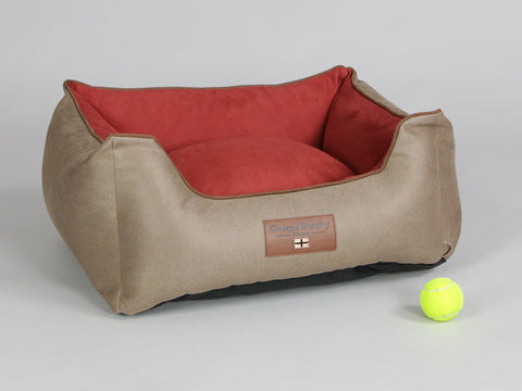 Selbourne Orthopaedic Walled Dog Bed - Ginger / Chestnut, Small