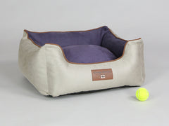 Selbourne Orthopaedic Walled Dog Bed - Taupe / Grape, Small