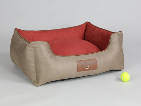 Selbourne Orthopaedic Walled Dog Bed - Ginger / Chestnut, Medium