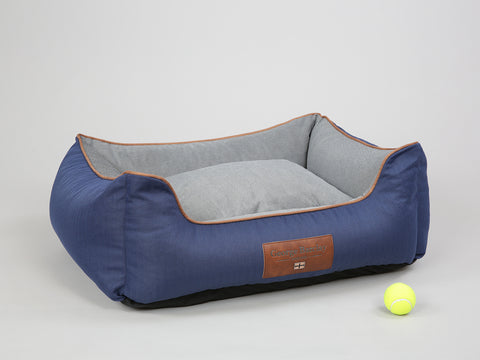Savile Orthopaedic Walled Dog Bed - Mariner's Blue, Medium