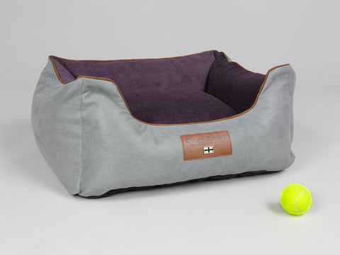 Beckley Orthopaedic Walled Dog Bed - Silver / Vino, Small