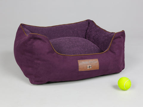 Exbury Orthopaedic Walled Dog Bed - Blackberry, Small