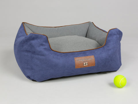 Beckley Orthopaedic Walled Dog Bed - Navy / Ash, Small