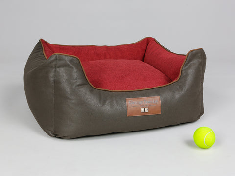 Beckley Orthopaedic Walled Dog Bed - Deluxe Edition - Mahogany / Cherry, Small