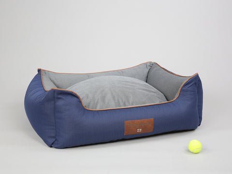 Savile Orthopaedic Walled Dog Bed - Mariner's Blue, Large