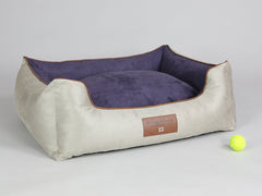 Selbourne Orthopaedic Walled Dog Bed - Taupe / Grape, Large