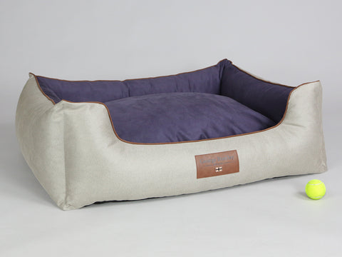 Selbourne Orthopaedic Walled Dog Bed - Taupe / Grape, X-Large