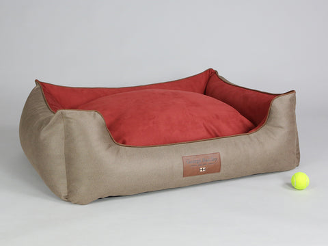 Selbourne Orthopaedic Walled Dog Bed - Ginger / Chestnut, X-Large