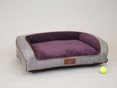 Monxton Dog Sofa Bed - Silver / Vino, Medium
