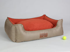 Selbourne Orthopaedic Walled Dog Bed - Ginger / Ember, X-Large