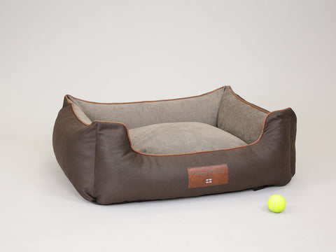 Monxton Orthopaedic Walled Dog Bed - Chestnut / Sable, Large