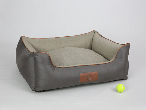 Beckley Orthopaedic Walled Dog Bed - Taupe / Chocolate, Large