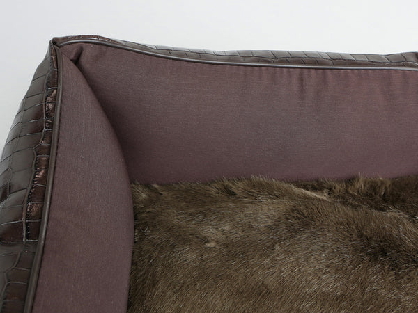 Holmsley Walled Dog Bed – Mahogany Brown, X-Small