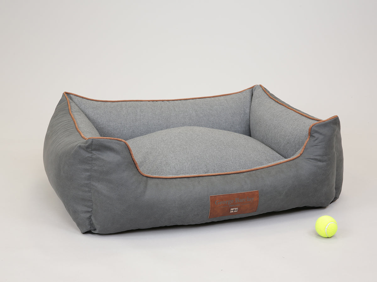 Beckley Orthopaedic Walled Dog Bed - Iron / Ash, Large