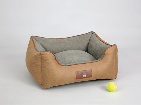 Exbury Orthopaedic Walled Dog Bed - Tan, Small