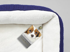 Aran Knit, Deluxe Pet Bed – Navy, Small