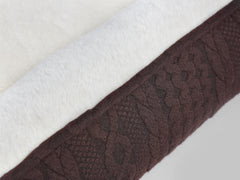 Aran Knit, Deluxe Pet Bed – Chocolate, Small