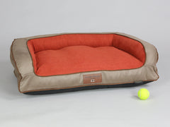 Selbourne Dog Sofa Bed - Ginger / Ember, Medium