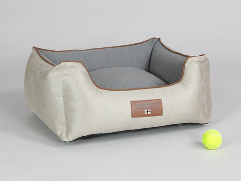 Selbourne Orthopaedic Walled Dog Bed - Taupe / Ash, Small