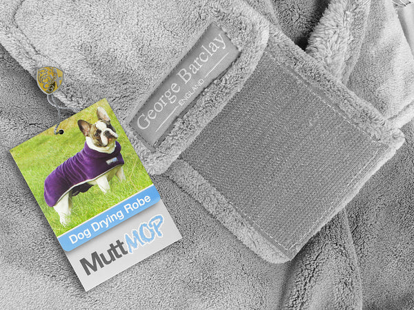 Dog Drying Coat by MuttMOP® (Grey)