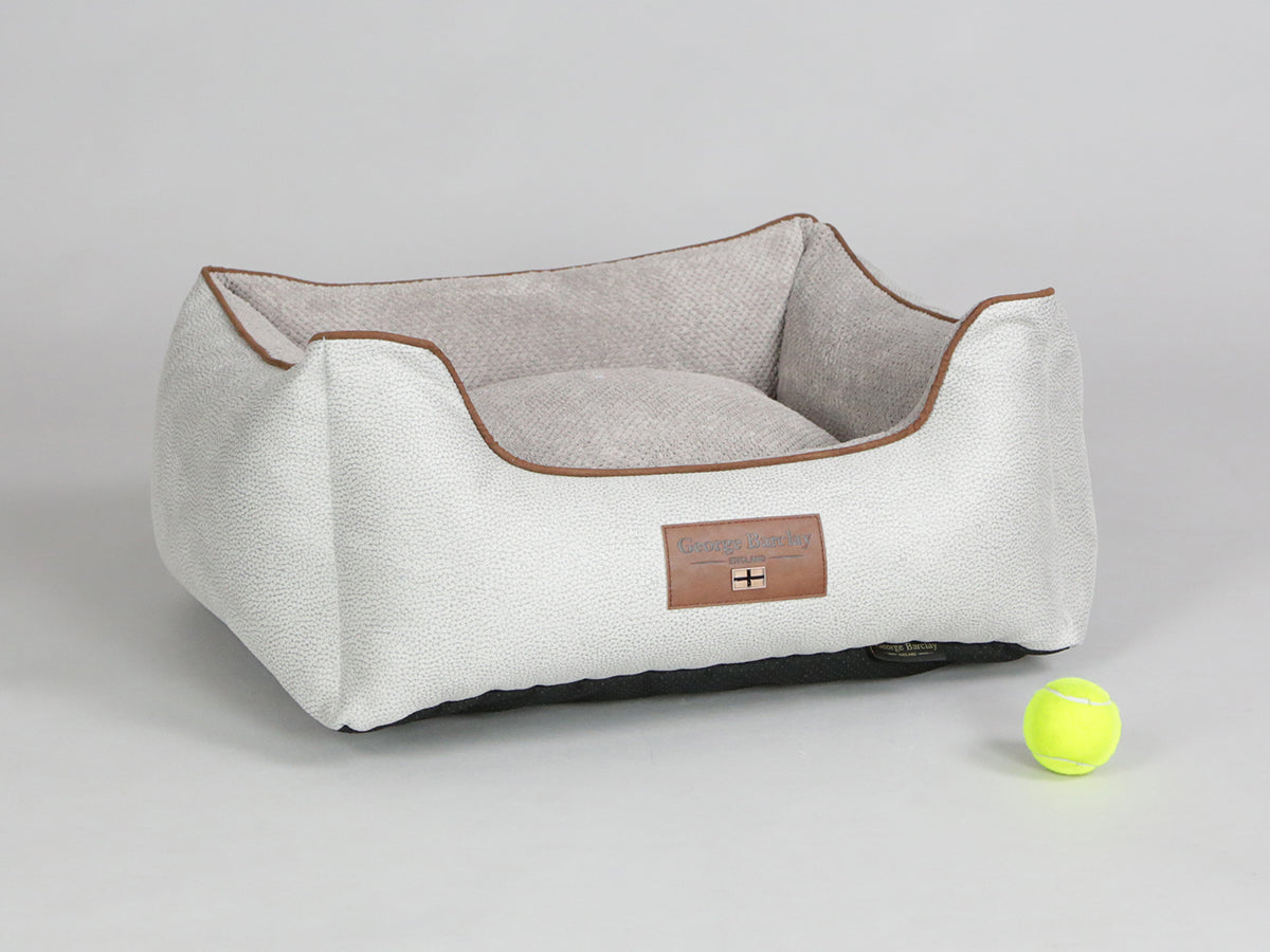Exbury Orthopaedic Walled Dog Bed - Silver / Taupe, Small
