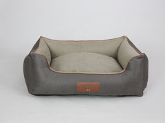 Beckley Orthopaedic Walled Dog Bed - Taupe / Chocolate, Large