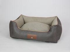 Beckley Orthopaedic Walled Dog Bed - Taupe / Chocolate, Large