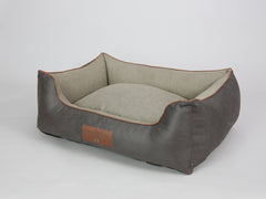 Beckley Orthopaedic Walled Dog Bed - Taupe / Chocolate, Large