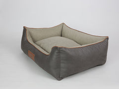Beckley Orthopaedic Walled Dog Bed - Taupe / Chocolate, Large