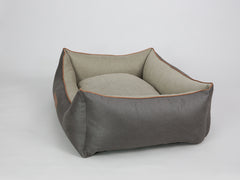 Beckley Orthopaedic Walled Dog Bed - Taupe / Chocolate, Large