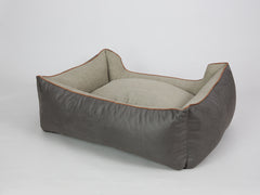 Beckley Orthopaedic Walled Dog Bed - Taupe / Chocolate, Large